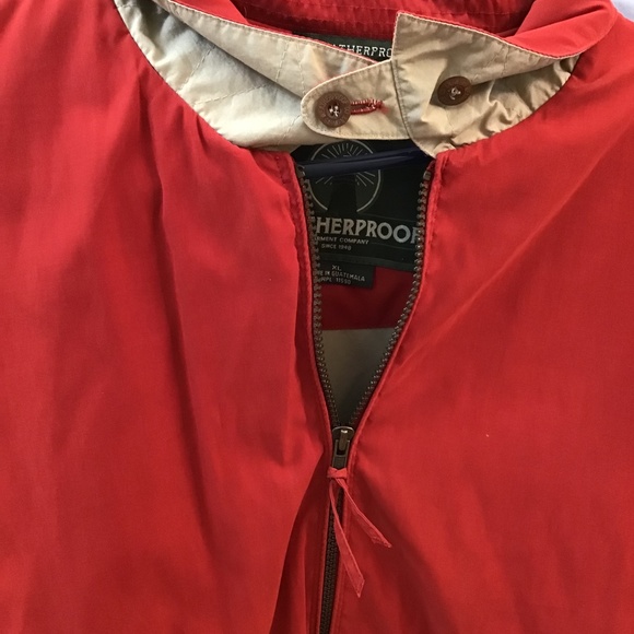 Men’s Red Waterproof Garment Co. Jacket Size XL Accessories Coats Size XL - Picture 1 of 12